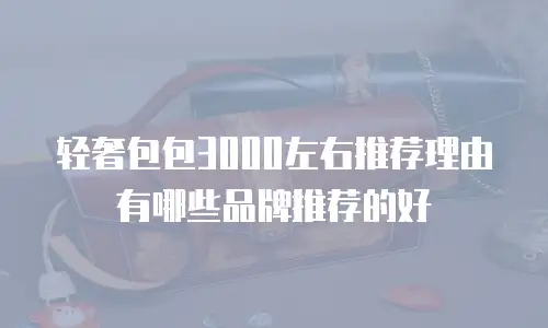 轻奢包包3000左右推荐理由有哪些品牌推荐的好