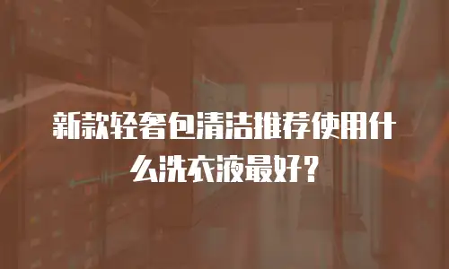 新款轻奢包清洁推荐使用什么洗衣液最好？