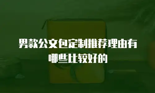 男款公文包定制推荐理由有哪些比较好的