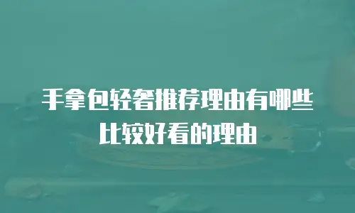 手拿包轻奢推荐理由有哪些比较好看的理由