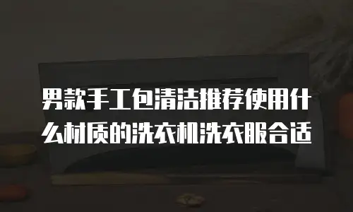 男款手工包清洁推荐使用什么材质的洗衣机洗衣服合适