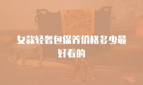 女款轻奢包保养价格多少最好看的