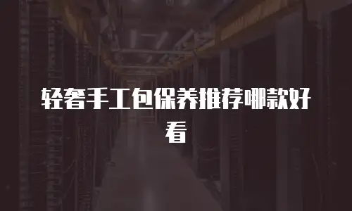 轻奢手工包保养推荐哪款好看