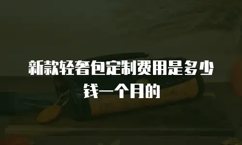 新款轻奢包定制费用是多少钱一个月的