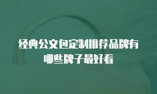 经典公文包定制推荐品牌有哪些牌子最好看