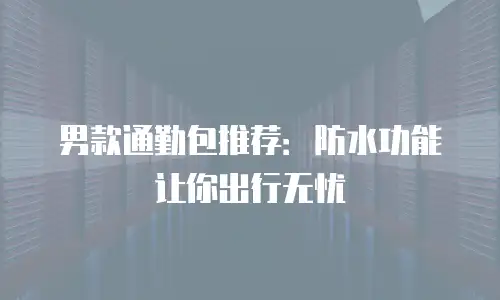 男款通勤包推荐：防水功能让你出行无忧