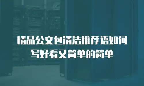 精品公文包清洁推荐语如何写好看又简单的简单