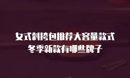 女式斜挎包推荐大容量款式冬季新款有哪些牌子