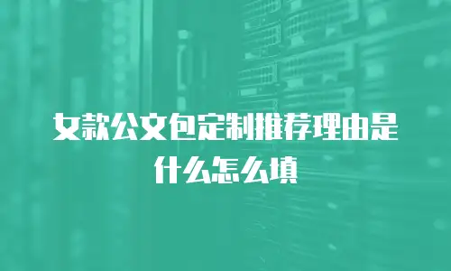 女款公文包定制推荐理由是什么怎么填