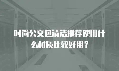 时尚公文包清洁推荐使用什么材质比较好用？