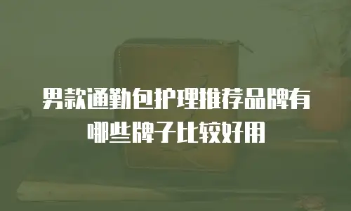 男款通勤包护理推荐品牌有哪些牌子比较好用