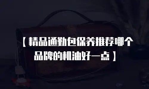 【精品通勤包保养推荐哪个品牌的机油好一点】