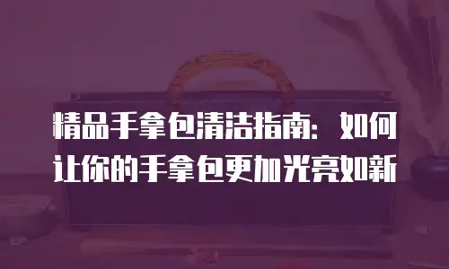 精品手拿包清洁指南：如何让你的手拿包更加光亮如新