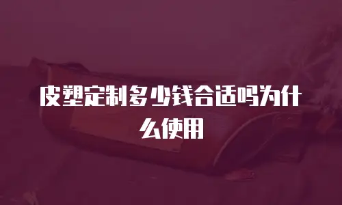 皮塑定制多少钱合适吗为什么使用