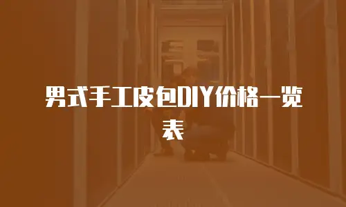 男式手工皮包DIY价格一览表