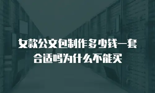 女款公文包制作多少钱一套合适吗为什么不能买