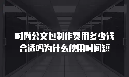 时尚公文包制作费用多少钱合适吗为什么使用时间短
