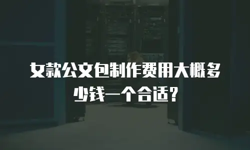女款公文包制作费用大概多少钱一个合适？