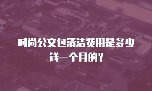 时尚公文包清洁费用是多少钱一个月的？