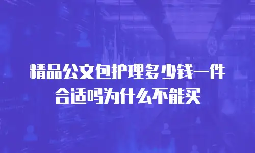精品公文包护理多少钱一件合适吗为什么不能买