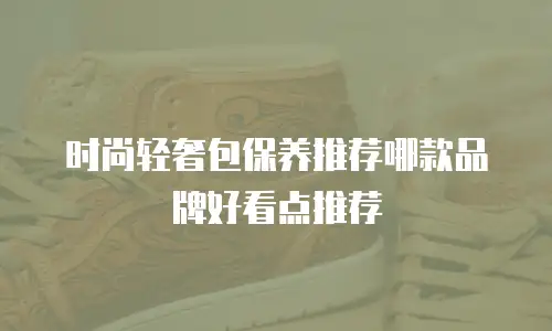时尚轻奢包保养推荐哪款品牌好看点推荐