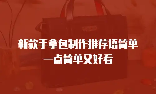 新款手拿包制作推荐语简单一点简单又好看