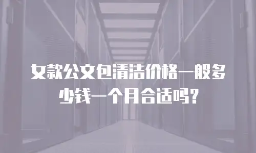 女款公文包清洁价格一般多少钱一个月合适吗？