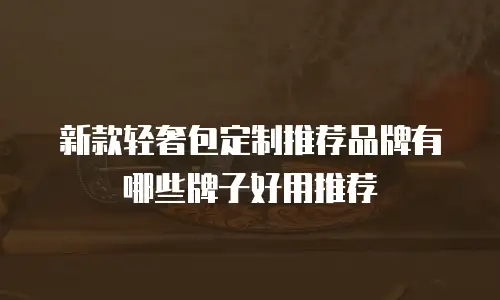 新款轻奢包定制推荐品牌有哪些牌子好用推荐