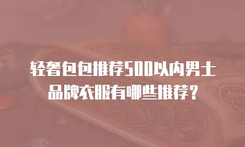 轻奢包包推荐500以内男士品牌衣服有哪些推荐？