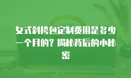 女式斜挎包定制费用是多少一个月的？揭秘背后的小秘密