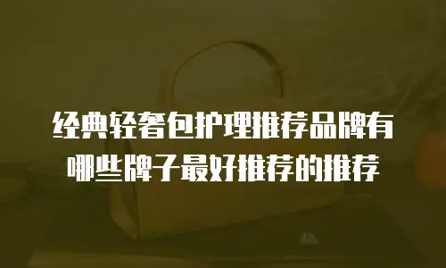 经典轻奢包护理推荐品牌有哪些牌子最好推荐的推荐