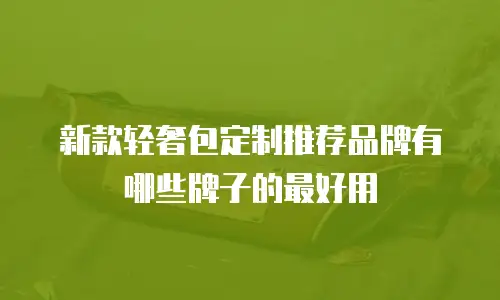 新款轻奢包定制推荐品牌有哪些牌子的最好用