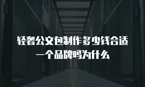 轻奢公文包制作多少钱合适一个品牌吗为什么