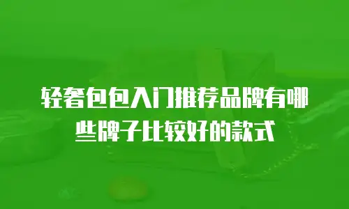 轻奢包包入门推荐品牌有哪些牌子比较好的款式