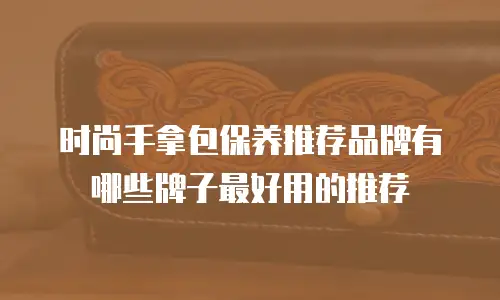 时尚手拿包保养推荐品牌有哪些牌子最好用的推荐