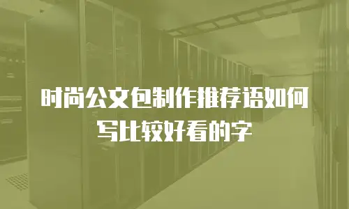 时尚公文包制作推荐语如何写比较好看的字