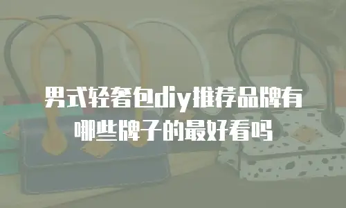 男式轻奢包diy推荐品牌有哪些牌子的最好看吗