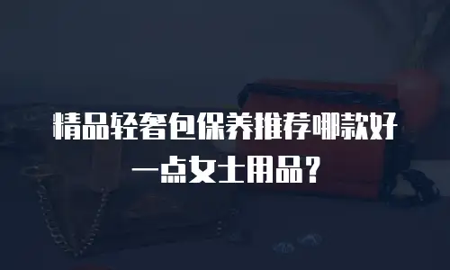 精品轻奢包保养推荐哪款好一点女士用品？