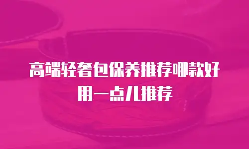 高端轻奢包保养推荐哪款好用一点儿推荐
