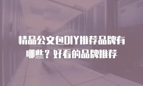 精品公文包DIY推荐品牌有哪些？好看的品牌推荐