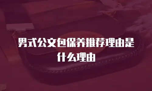 男式公文包保养推荐理由是什么理由