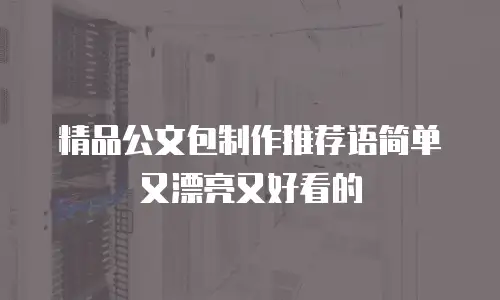 精品公文包制作推荐语简单又漂亮又好看的