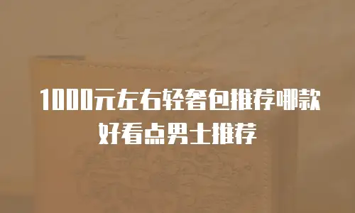 1000元左右轻奢包推荐哪款好看点男士推荐