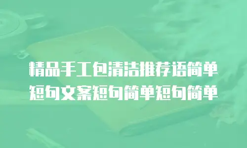 精品手工包清洁推荐语简单短句文案短句简单短句简单