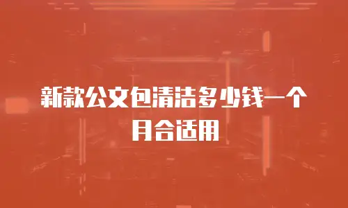 新款公文包清洁多少钱一个月合适用