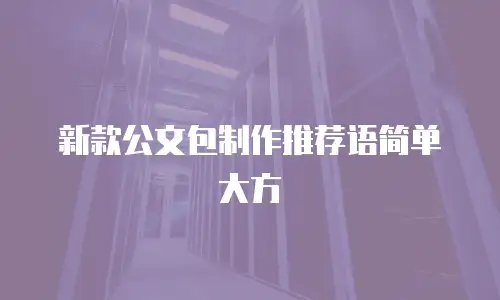 新款公文包制作推荐语简单大方