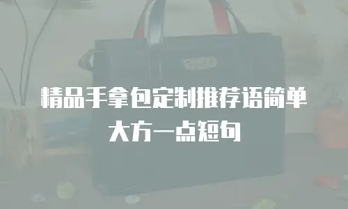精品手拿包定制推荐语简单大方一点短句