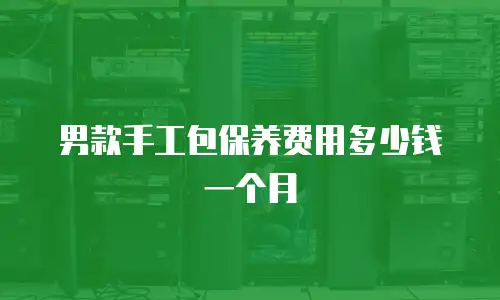男款手工包保养费用多少钱一个月