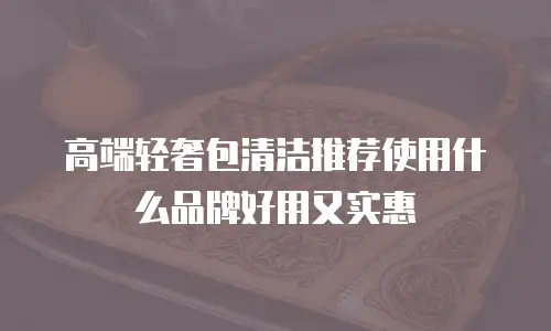 高端轻奢包清洁推荐使用什么品牌好用又实惠