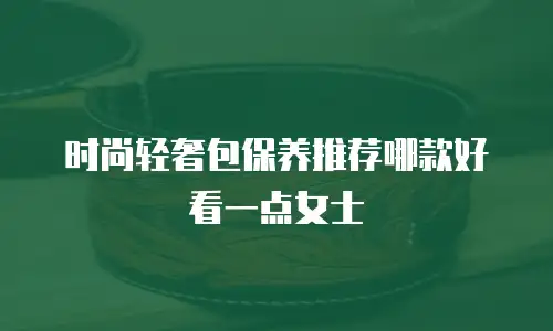 时尚轻奢包保养推荐哪款好看一点女士